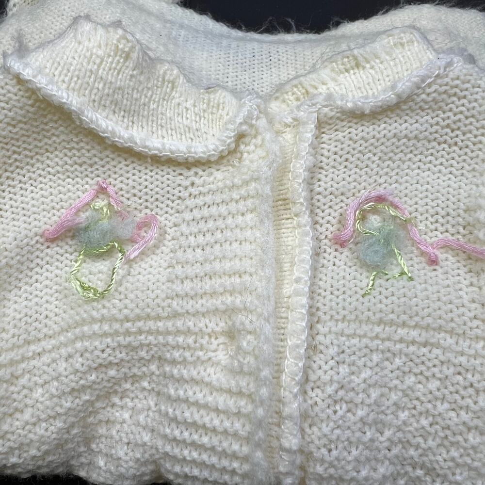 Vintage Infant/Toddler Crimp Set Nylon Sweater Embroidered